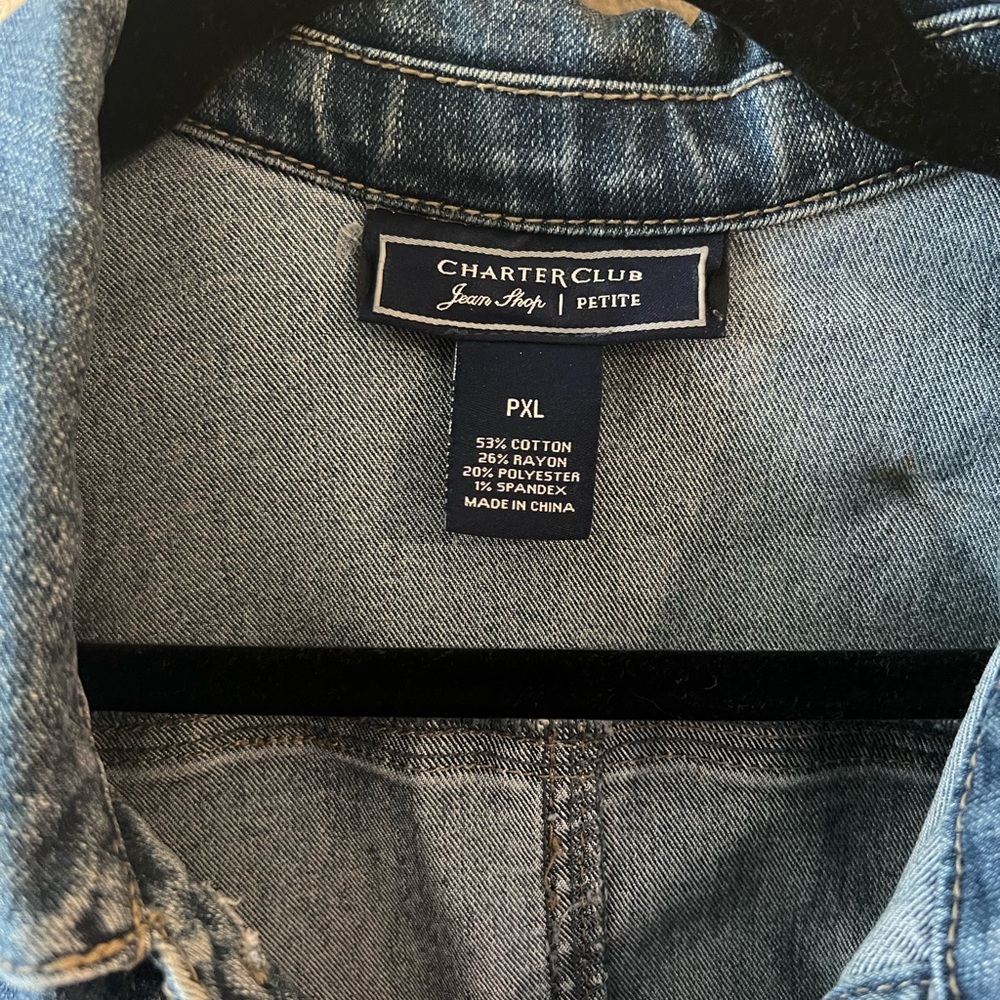 Charterclub Jean Shop Women’s PXL denim jacket - Picture 2 of 8